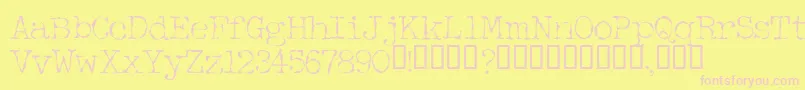 HalbstarkePica Font – Pink Fonts on Yellow Background