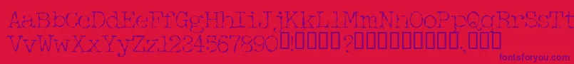 HalbstarkePica Font – Purple Fonts on Red Background