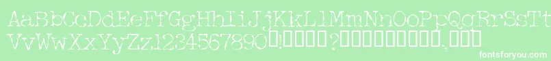 フォントHalbstarkePica – 緑の背景に白い文字