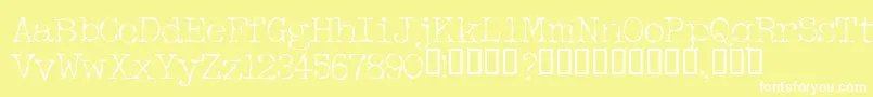 HalbstarkePica Font – White Fonts on Yellow Background