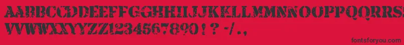 Armalite Font – Black Fonts on Red Background