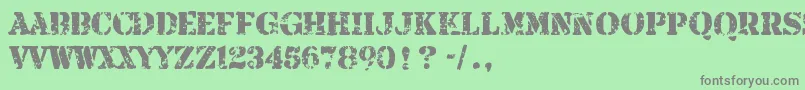 フォントArmalite – 緑の背景に灰色の文字