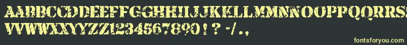 フォントArmalite – 黒い背景に黄色の文字