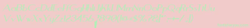 Aquait Font – Green Fonts on Pink Background