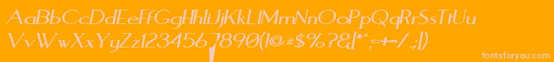 Aquait Font – Pink Fonts on Orange Background