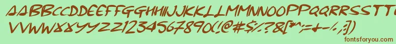 Signup Font – Brown Fonts on Green Background