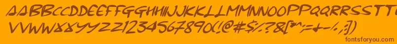 Signup Font – Brown Fonts on Orange Background