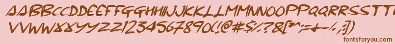 Signup Font – Brown Fonts on Pink Background