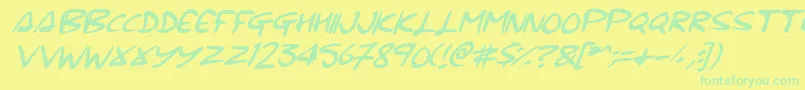 Signup Font – Green Fonts on Yellow Background