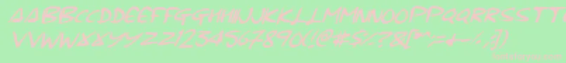 Signup Font – Pink Fonts on Green Background