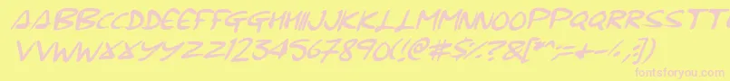 Signup Font – Pink Fonts on Yellow Background