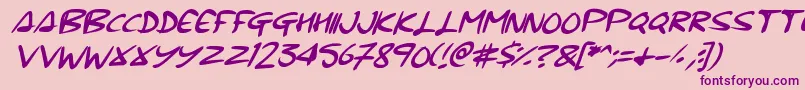 Signup Font – Purple Fonts on Pink Background