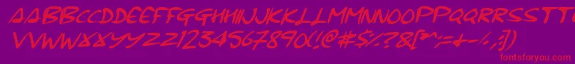 Signup Font – Red Fonts on Purple Background