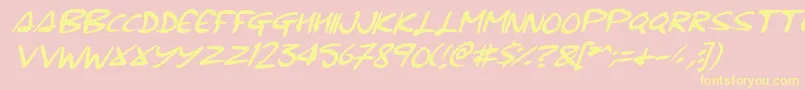 Signup Font – Yellow Fonts on Pink Background