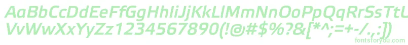 Fonte ElektraMediumProItalic – fontes verdes