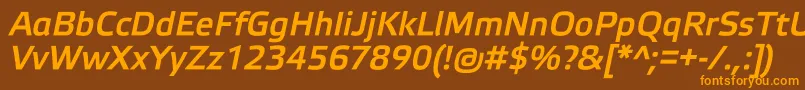 Шрифт ElektraMediumProItalic – оранжевые шрифты на коричневом фоне