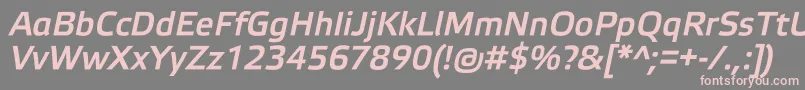 ElektraMediumProItalic Font – Pink Fonts on Gray Background