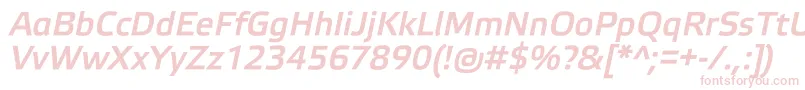 ElektraMediumProItalic-Schriftart – Rosa Schriften auf weißem Hintergrund