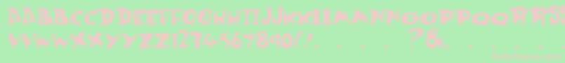 Olli Font – Pink Fonts on Green Background