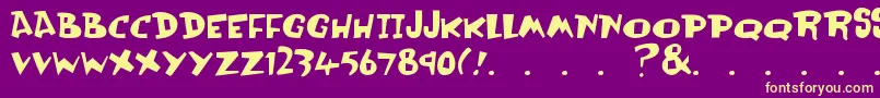 Olli Font – Yellow Fonts on Purple Background