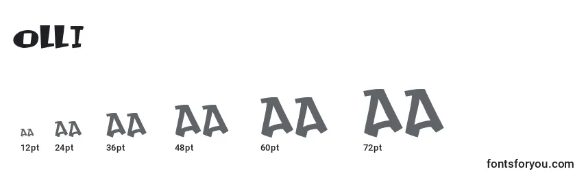 Olli Font Sizes
