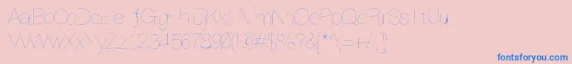 Anothertry Font – Blue Fonts on Pink Background