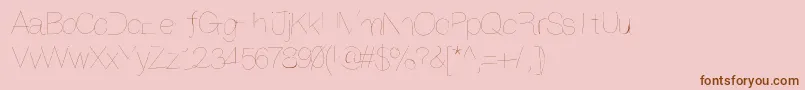 Anothertry Font – Brown Fonts on Pink Background