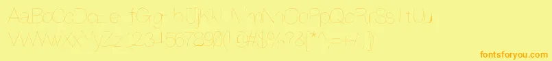 Anothertry Font – Orange Fonts on Yellow Background