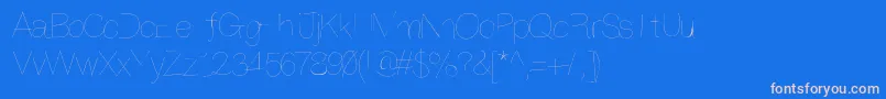 Anothertry Font – Pink Fonts on Blue Background
