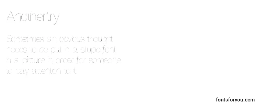 Schriftart Anothertry