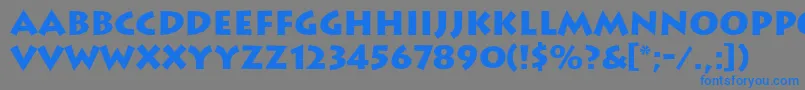 LithosBlack Font – Blue Fonts on Gray Background