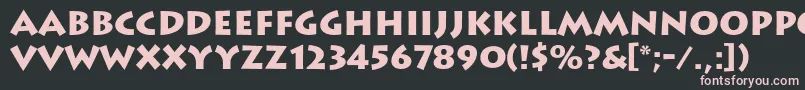LithosBlack Font – Pink Fonts on Black Background