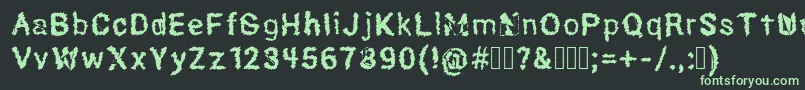 Hexoto Font – Green Fonts on Black Background
