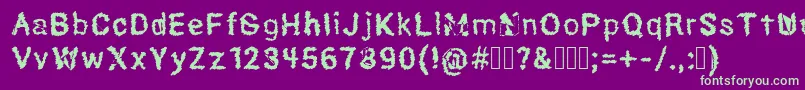 Hexoto Font – Green Fonts on Purple Background