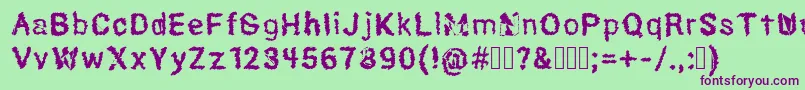 Hexoto Font – Purple Fonts on Green Background