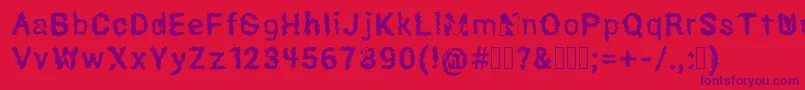 Hexoto Font – Purple Fonts on Red Background
