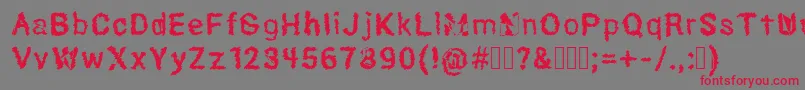 Hexoto Font – Red Fonts on Gray Background