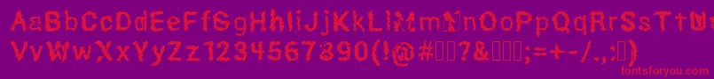 フォントHexoto – 紫の背景に赤い文字