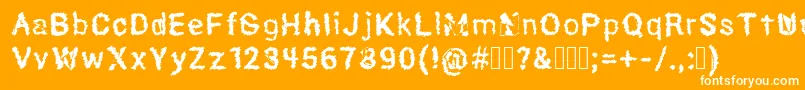 フォントHexoto – オレンジの背景に白い文字