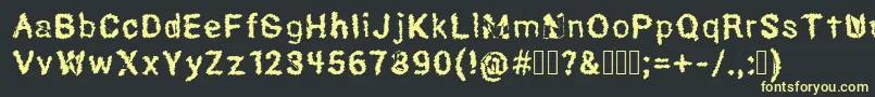 Hexoto Font – Yellow Fonts on Black Background