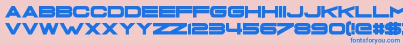 GrandmasTelevision-Schriftart – Blaue Schriften auf rosa Hintergrund