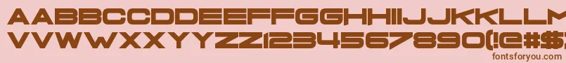 GrandmasTelevision-fontti – ruskeat fontit vaaleanpunaisella taustalla