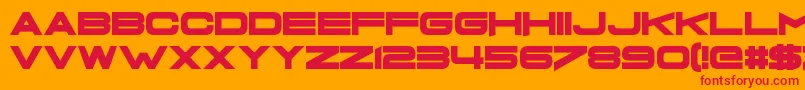GrandmasTelevision Font – Red Fonts on Orange Background