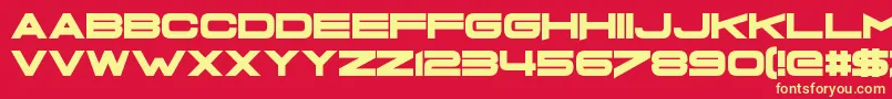 GrandmasTelevision Font – Yellow Fonts on Red Background