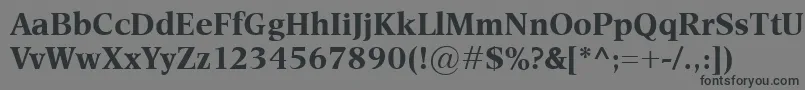 EsperantoBold-Schriftart – Schwarze Schriften auf grauem Hintergrund