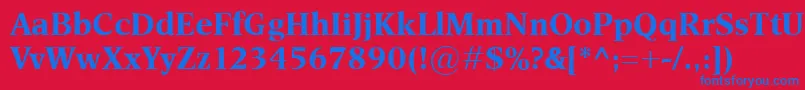 Police EsperantoBold – polices bleues sur fond rouge