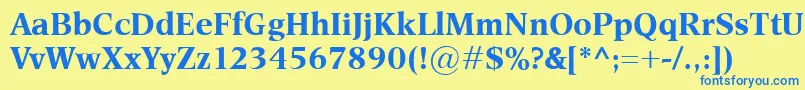 More about EsperantoBold Font EsperantoBold Font – Blue Fonts on Yellow Background