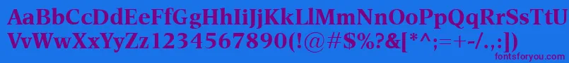 EsperantoBold Font – Purple Fonts on Blue Background