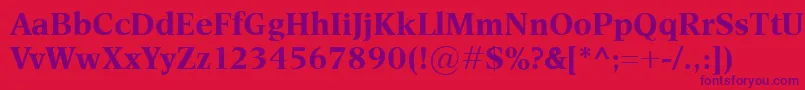 EsperantoBold Font – Purple Fonts on Red Background