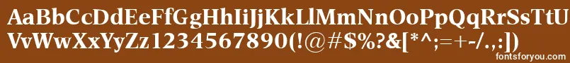 EsperantoBold Font – White Fonts on Brown Background